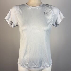 ❤️Under Armour Women's UA Iso-Chill Embossed T-Shirt | Gray White | S